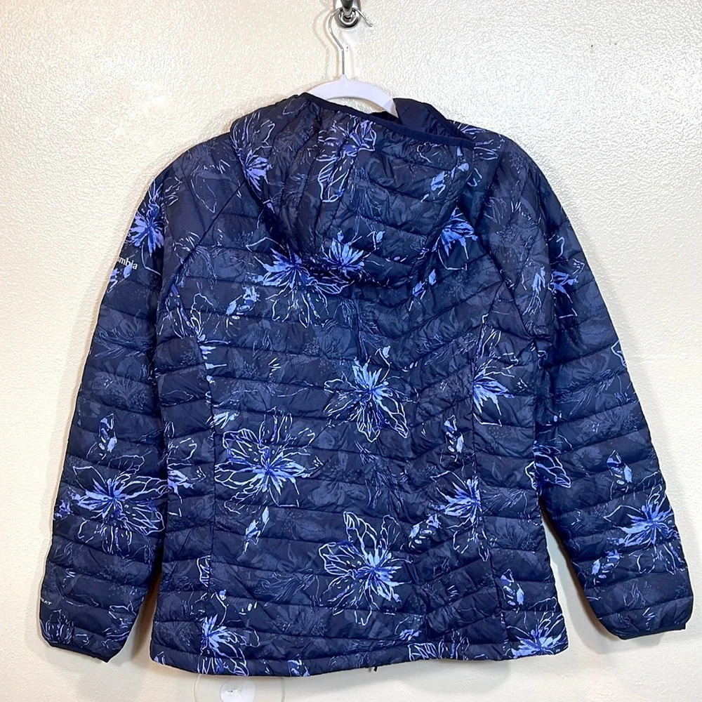 Columbia Navy Floral Puffer Jacket - Picture 3 of 12